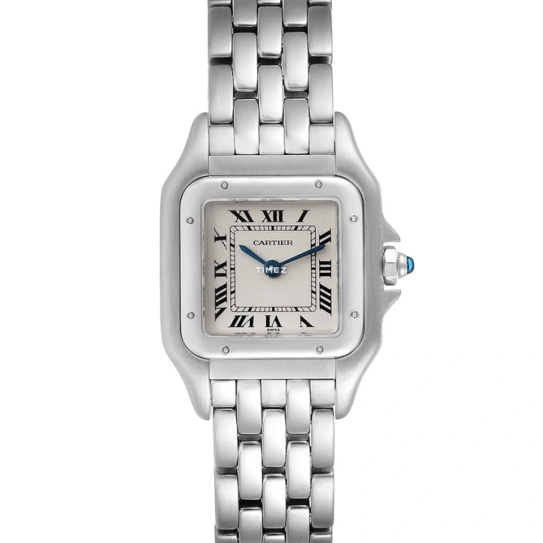 Cartier,Panthère de Cartier 22mm,22mm,Stainless Steel,Silver,Quartz,Sapphire,Crystal Glass,Square,W25033P5