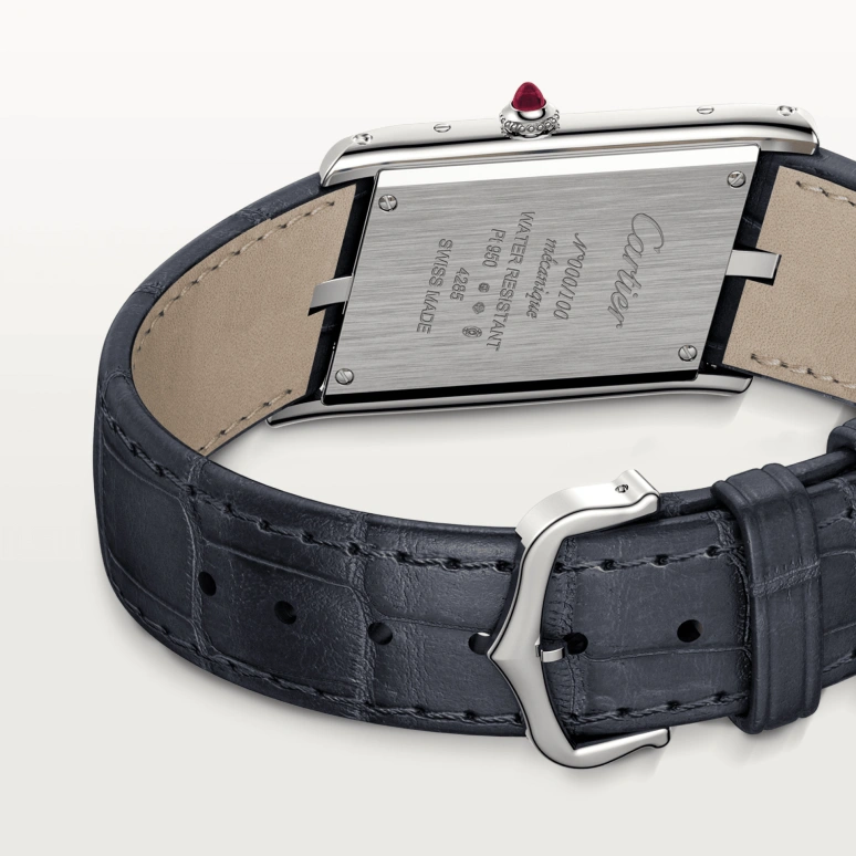 Cartier,Tank 47.15x26.20mm,47.15x26.20mm,Platinum,Silver,Handwound,38hours,In-house Caliber,WGTA0042