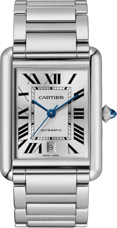 Cartier,Tank 41x31mm,41x31mm,Stainless Steel,Silver,Automatic,Day,42hours,WSTA0053