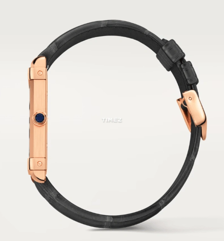 Cartier,Tank 39.49x29.20mm,39.49x29.20mm,Rose Gold,Grey,Handwound,Sapphire,Crystal Glass,Rectangular,WGTA0075