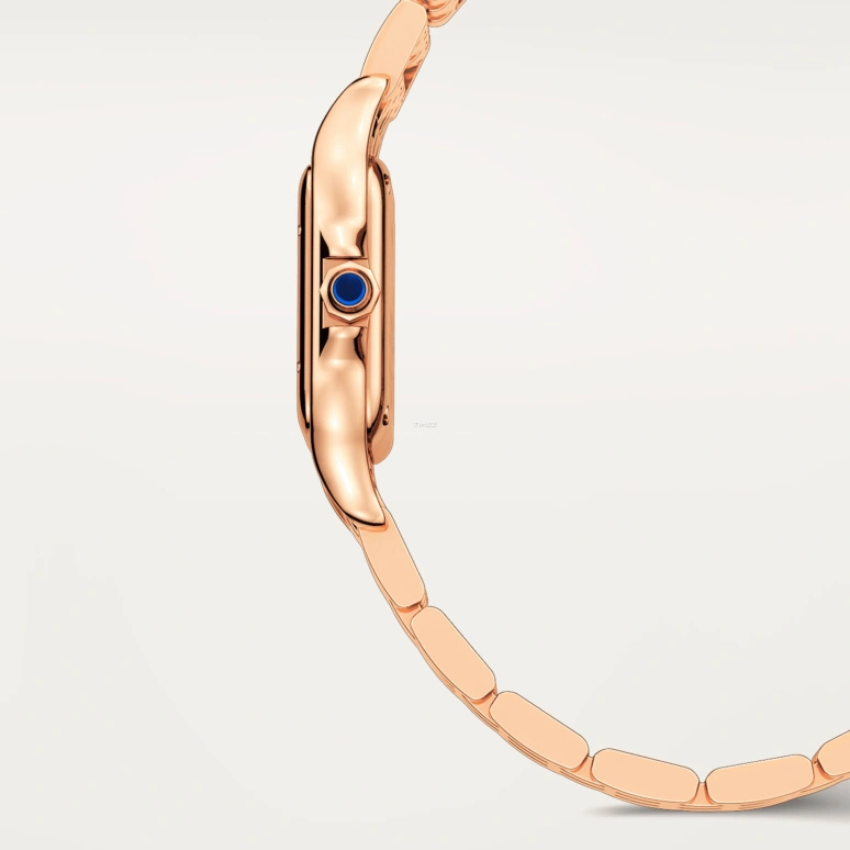 Cartier,Panthère de Cartier 23x30mm,23x30mm,Rose Gold,Silver,Quartz,Sapphire,Crystal Glass,Square,WGPN0049