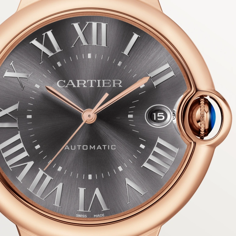 Cartier,Ballon Bleu de Cartier 40mm,40mm,Rose Gold,Grey,Automatic,Day,42hours,WGBB0050