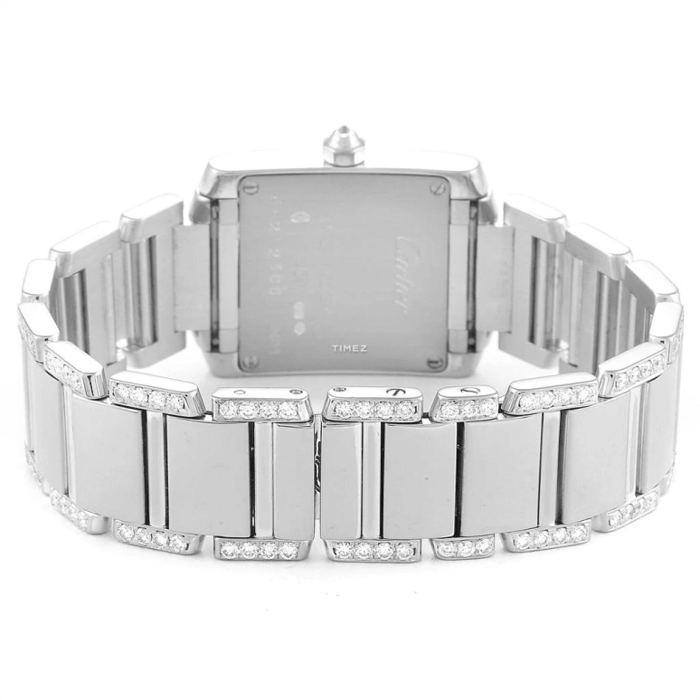 Cartier,Tank 21x25mm,21x25mm,White Gold,Silver,Quartz,In-house Caliber,Sapphire,Crystal Glass,WE1002SF