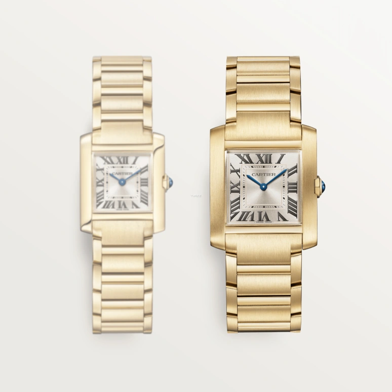 Cartier,Tank 32x27mm,32x27mm,Yellow Gold,Gold,Quartz,Sapphire,Crystal Glass,Square,WGTA0345