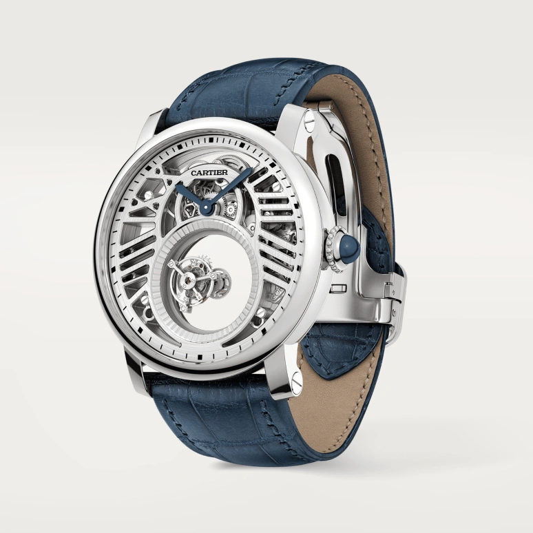 Cartier,Rotonde de Cartier 45mm,45mm,Platinum,Silver,Handwound,Tourbillon,52hours,WHRO0039