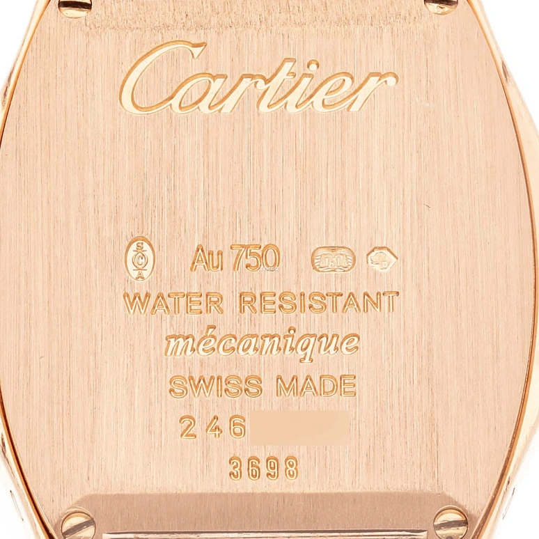 Cartier,Tortue 30x24mm,30x24mm,Rose Gold,Silver,Handwound,In-house Caliber,Hardlex,WA501006