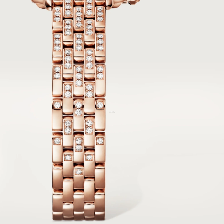 Cartier,Panthère de Cartier 30.30x22mm,30.30x22mm,Rose Gold,White,Quartz,Glass,Square,WJPN0061