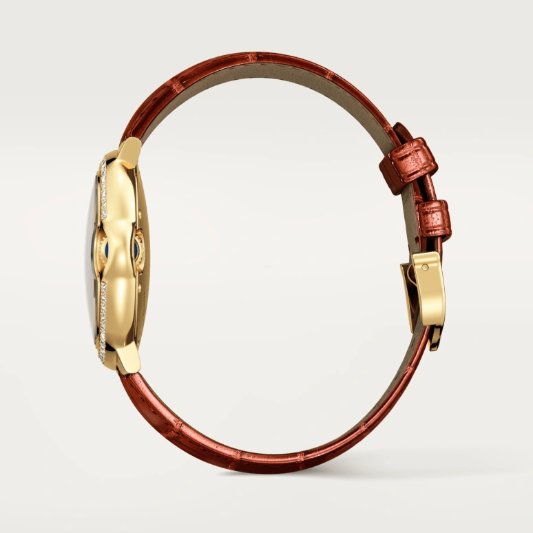 Cartier,Ballon Bleu de Cartier 33mm,33mm,Yellow Gold,Silver,Automatic,Sapphire,Crystal Glass,Round,WJBB0040
