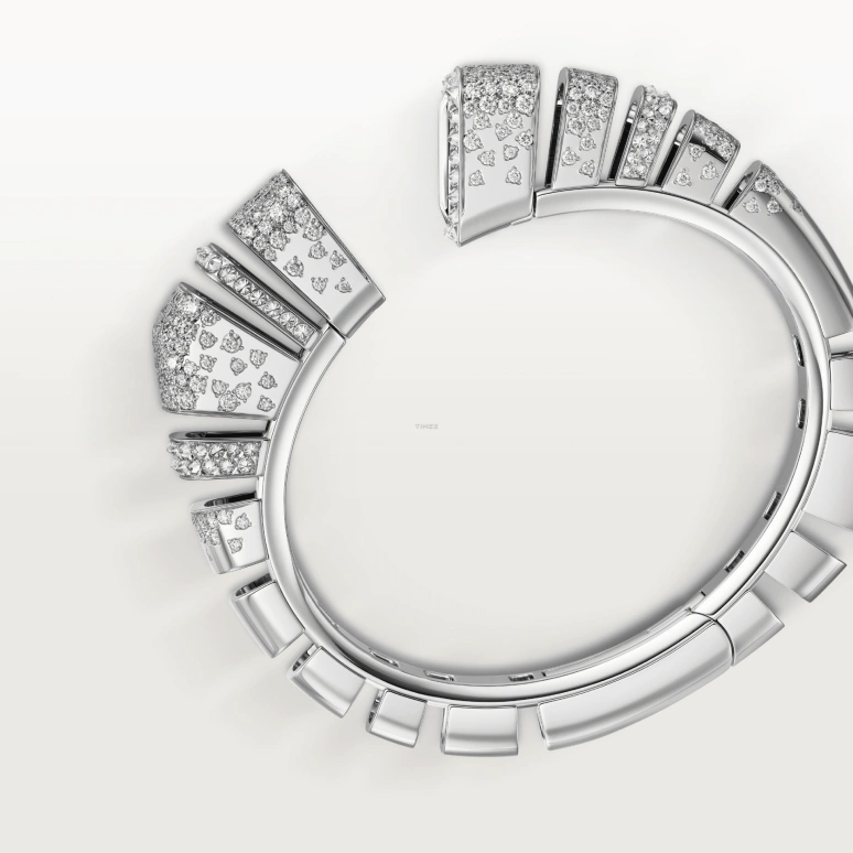 Cartier,Reflection de Cartier 18.40x17.50mm,18.40x17.50mm,White Gold,Silver White,Quartz,Sapphire,Crystal Glass,Square,WJMC0004