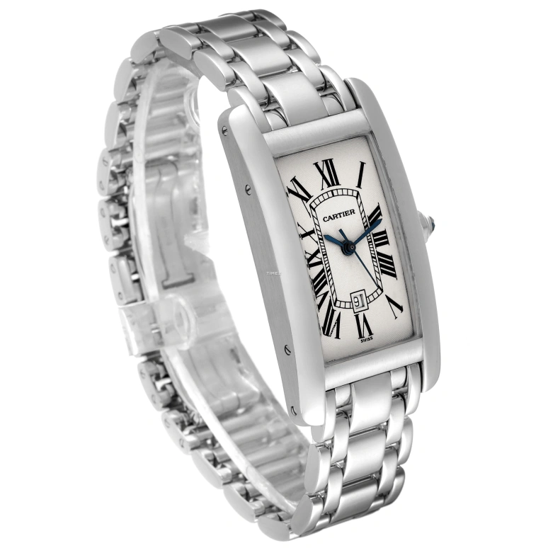 Cartier,Tank 41x23mm,41x23mm,White Gold,Silver,Automatic,Day,In-house Caliber,W26036L1