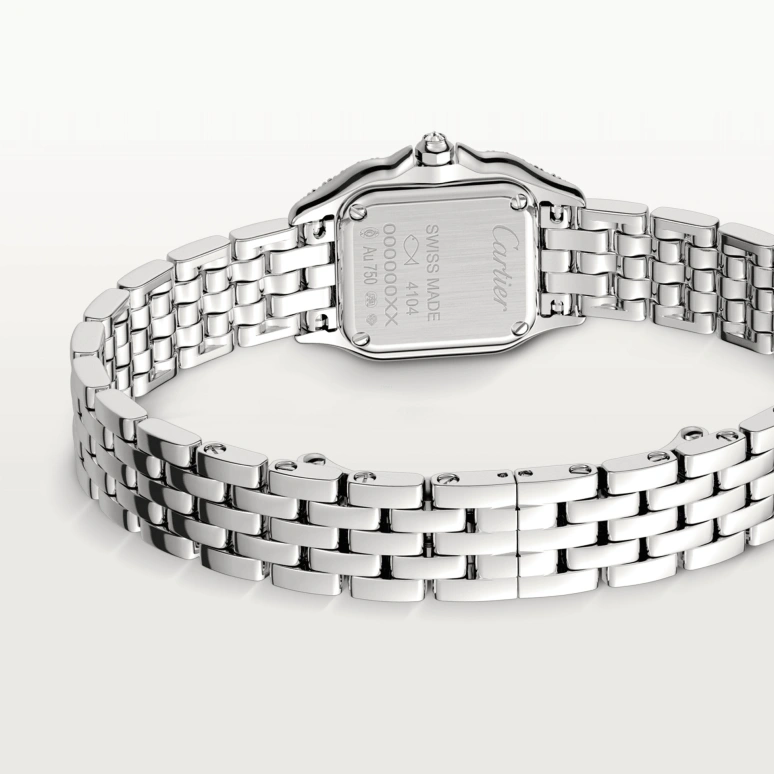 Cartier,Panthère de Cartier 25x20mm,25x20mm,White Gold,Silver,Quartz,Sapphire,Crystal Glass,Square,WJPN0019