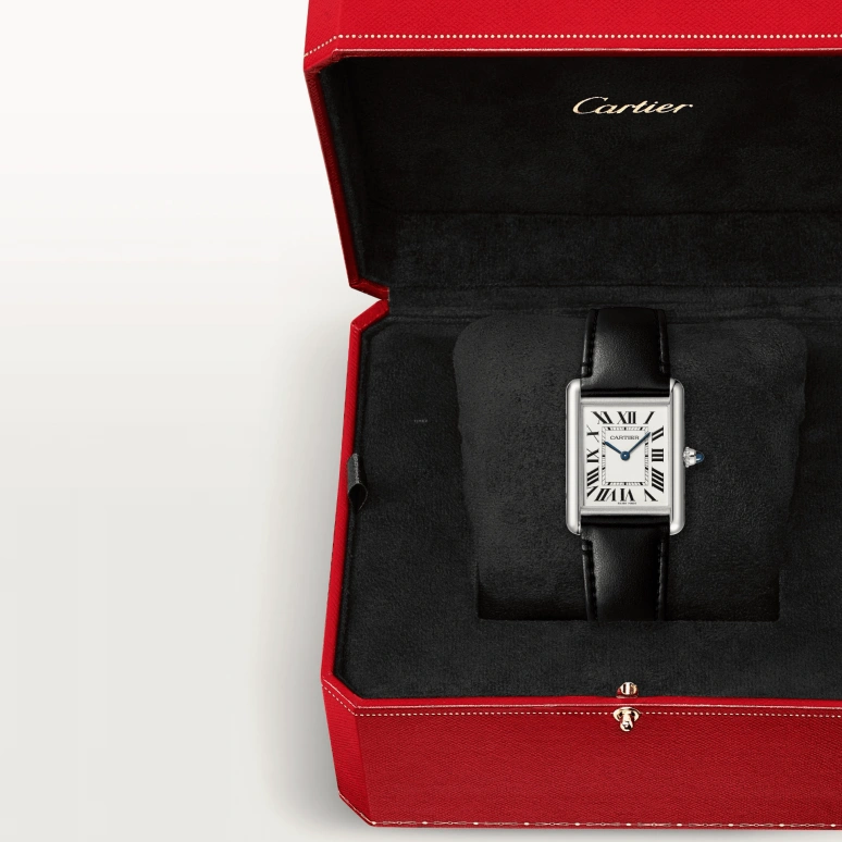 Cartier,Tank 33.70x25.50mm,33.70x25.50mm,Stainless Steel,Silver,Quartz,Sapphire,Crystal Glass,Square,WSTA0059