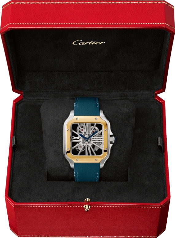 Cartier,Santos de Cartier 39.80mm,39.80mm,Stainless Steel,Handwound,72hours,In-house Caliber,WHSA0024