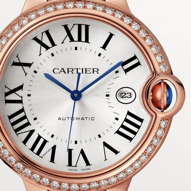 Cartier,Ballon Bleu de Cartier 42mm,42mm,Rose Gold,Silver,Automatic,Day,42hours,WJBB0038
