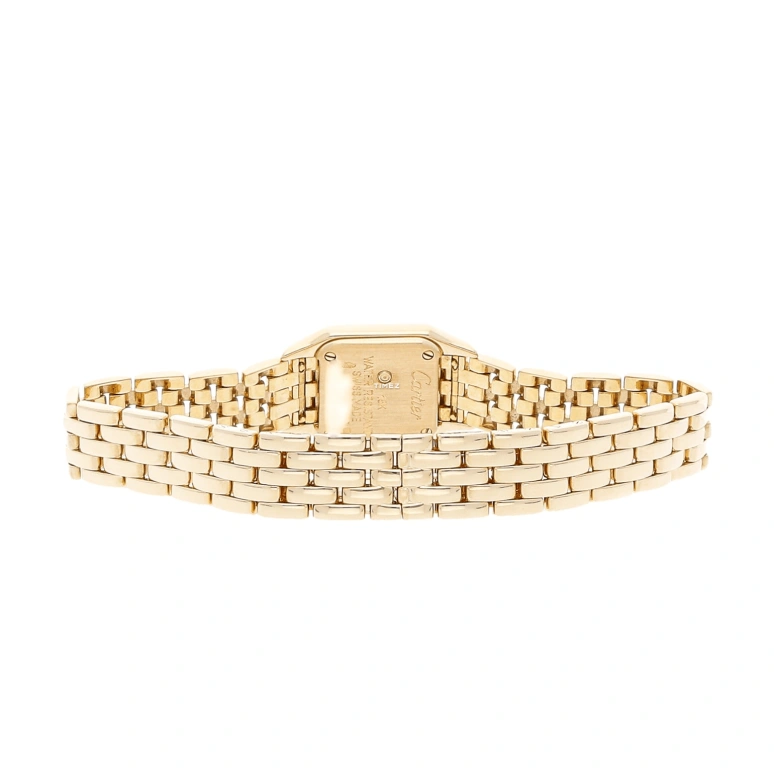 Cartier,Panthère de Cartier 23mm,23mm,Yellow Gold,White,Quartz,Sapphire,Crystal Glass,Square,W25034B9