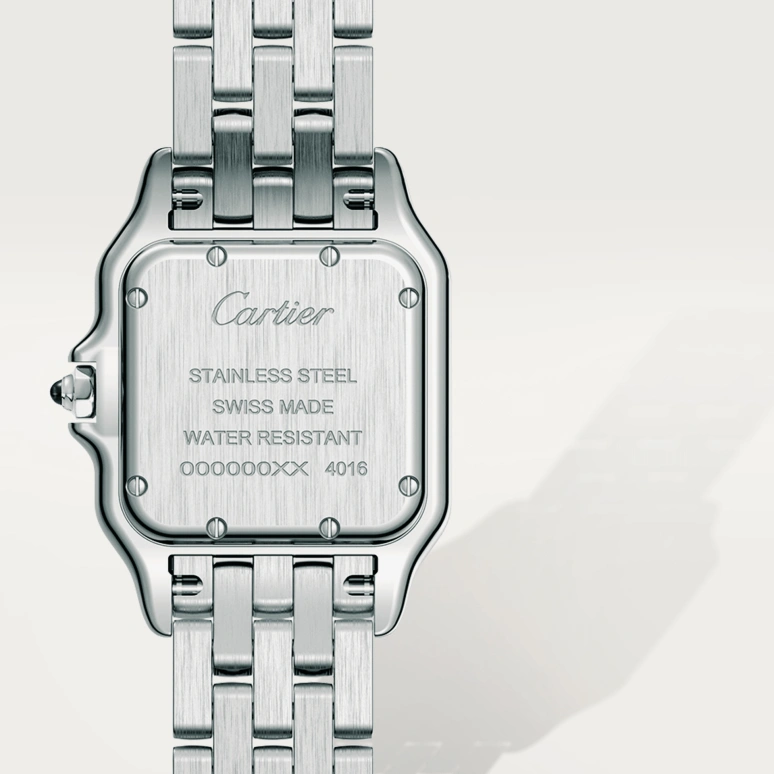 Cartier,Panthère de Cartier 27x37mm,27x37mm,Stainless Steel,White,Quartz,Sapphire,Crystal Glass,Square,WSPN0007