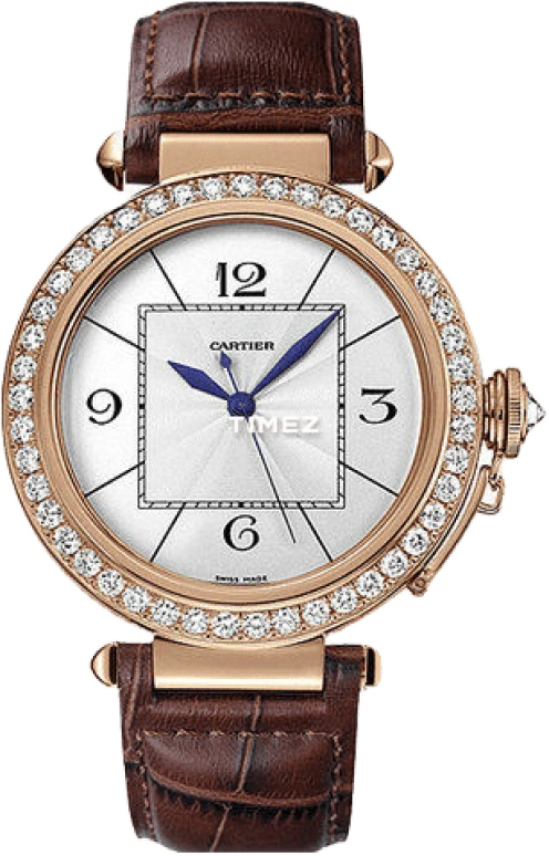Cartier,Pasha de Cartier 42mm,42mm,Rose Gold,Silver,Automatic,In-house Caliber,Sapphire,Crystal Glass,WJ120151