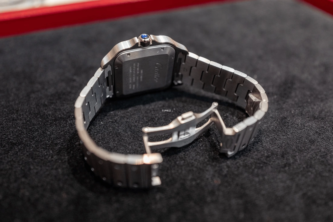 Cartier,Santos de Cartier 40.20x47.50mm,40.20x47.50mm,Stainless Steel,Grey,Coal Gray,Automatic,Day,Dule Time,WSSA0076
