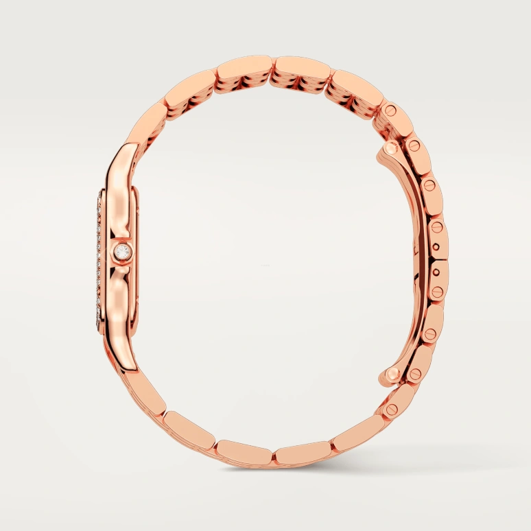 Cartier,Panthère de Cartier 26.70x36.50mm,26.70x36.50mm,Rose Gold,Silver,Quartz,Sapphire,Crystal Glass,Square,WJPN0009