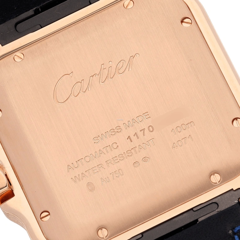 Cartier,Santos de Cartier 39.80mm,39.80mm,Rose Gold,Silver,Automatic,Day,42hours,WGSA0011