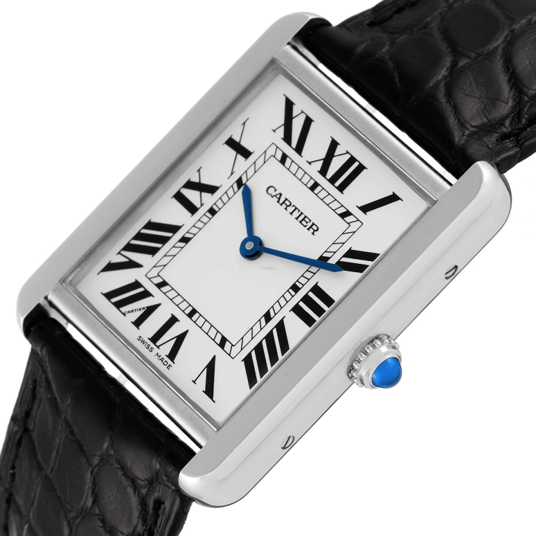 Cartier,Tank 34.80x27.40mm,34.80x27.40mm,Stainless Steel,White,Quartz,In-house Caliber,Sapphire,Crystal Glass,W1018355