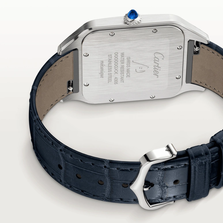 Cartier,Santos de Cartier 46.60x33.90mm,46.60x33.90mm,Stainless Steel,Silver,Handwound,36hours,In-house Caliber,WSSA0032