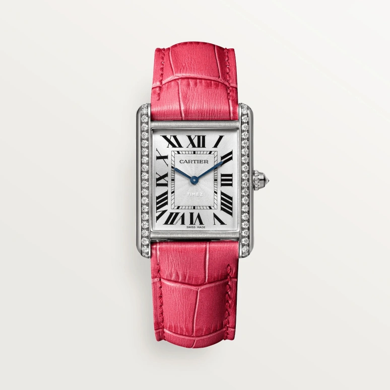 Cartier,Tank 33.70x25.50mm,33.70x25.50mm,White Gold,Silver,Handwound,In-house Caliber,Hardlex,WJTA0015