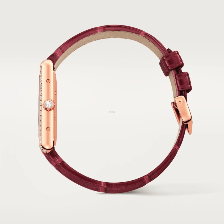 Cartier,Tank 33.70x25.50mm,33.70x25.50mm,Rose Gold,Silver,Handwound,38hours,In-house Caliber,WJTA0038