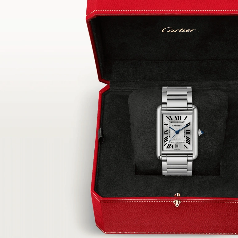 Cartier,Tank 41x31mm,41x31mm,Stainless Steel,Silver,Automatic,Day,42hours,WSTA0053