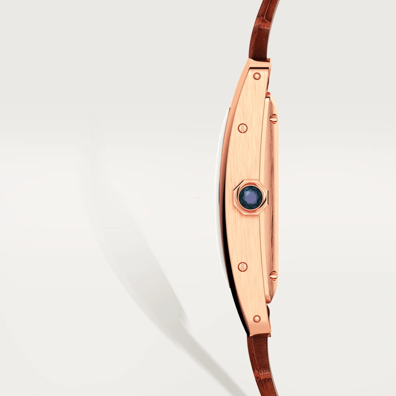 Cartier,Tank 41.60x22.60mm,41.60x22.60mm,Rose Gold,Silver White,Silver,Automatic,Day,Sapphire,Crystal Glass,WGTA0046
