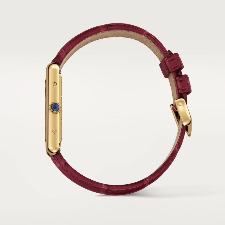Cartier,Tank 33.70x25.50mm,33.70x25.50mm,Yellow Gold,Red,Champagne,Handwound,38hours,In-house Caliber,WGTA0059