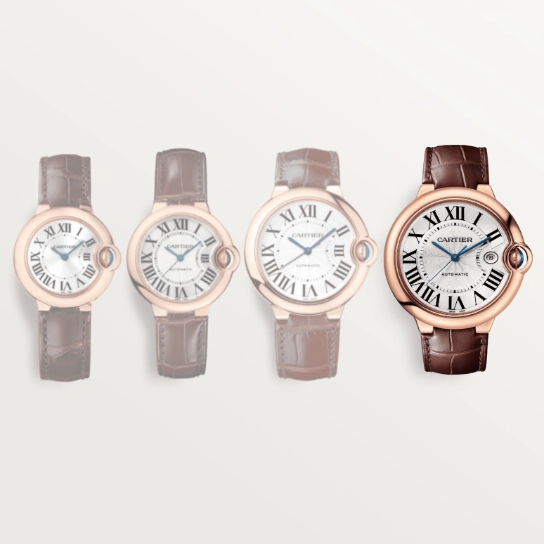 Cartier,Ballon Bleu de Cartier 42mm,42mm,Rose Gold,Silver,Automatic,Day,42hours,WGBB0030