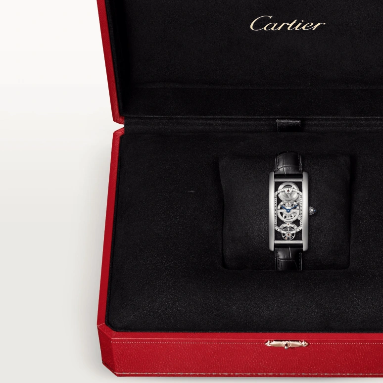 Cartier,Tank 46.30x23mm,46.30x23mm,Platinum,Silver,Handwound,60hours,In-house Caliber,Jackson Wang,WHTA0009