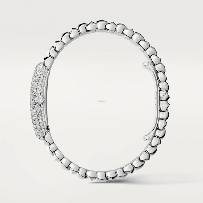 Cartier,Baignoire 31.40x23.10mm,31.40x23.10mm,White Gold,Silver,Quartz,Sapphire,Oval,WJBA0051