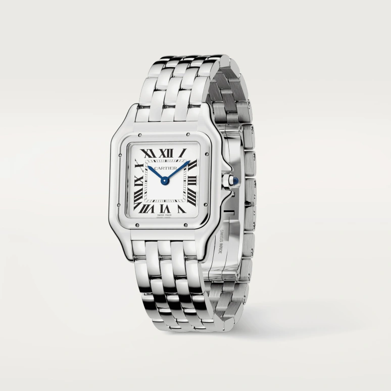 Cartier,Panthère de Cartier 27x37mm,27x37mm,Stainless Steel,White,Quartz,Sapphire,Crystal Glass,Square,WSPN0007