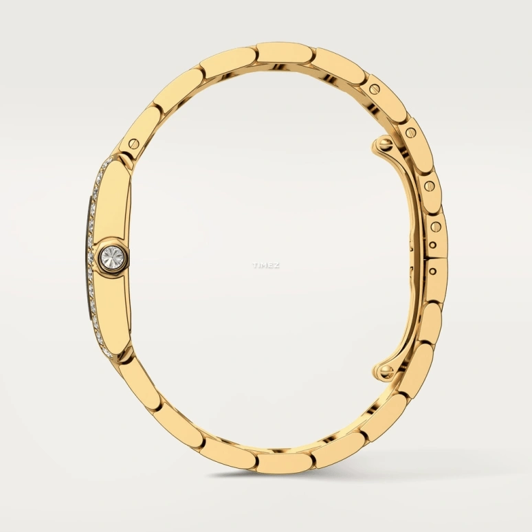Cartier,Tank 32x27mm,32x27mm,Yellow Gold,Silver,Quartz,Sapphire,Crystal Glass,Square,WJTA0040