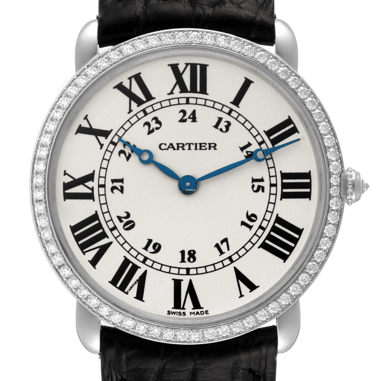 Cartier,Ronde de Cartier 36mm,36mm,White Gold,Silver,Handwound,36hours,In-house Caliber,WR000551