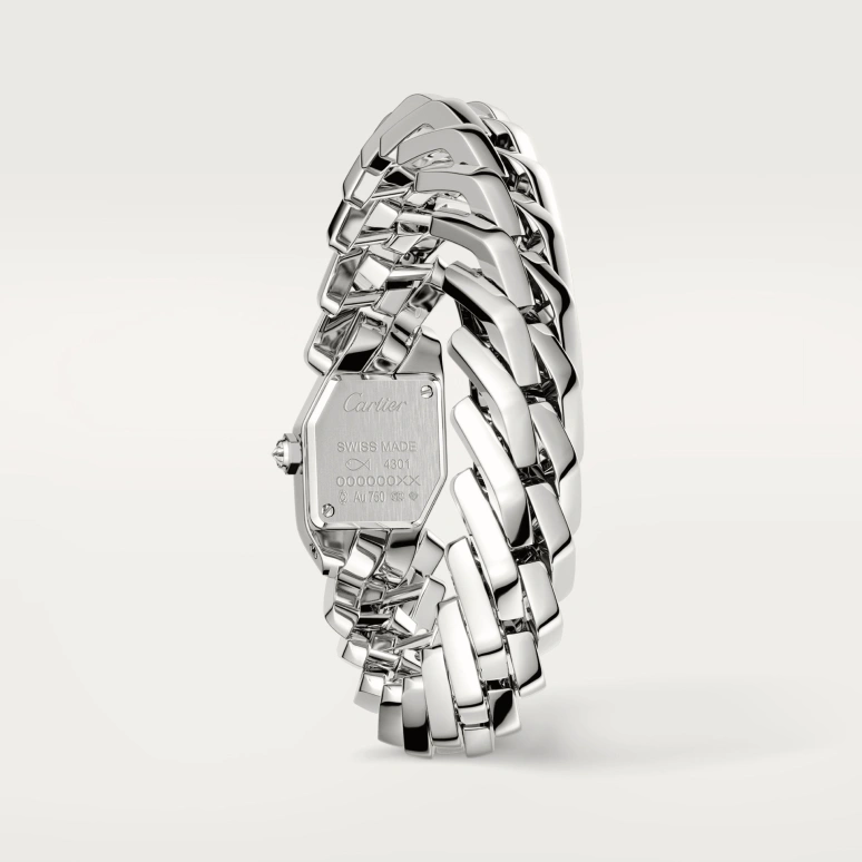 Cartier,Maillon de Cartier 31x17mm,31x17mm,White Gold,Silver,Quartz,Sapphire,Crystal Glass,Other,WJBJ0003