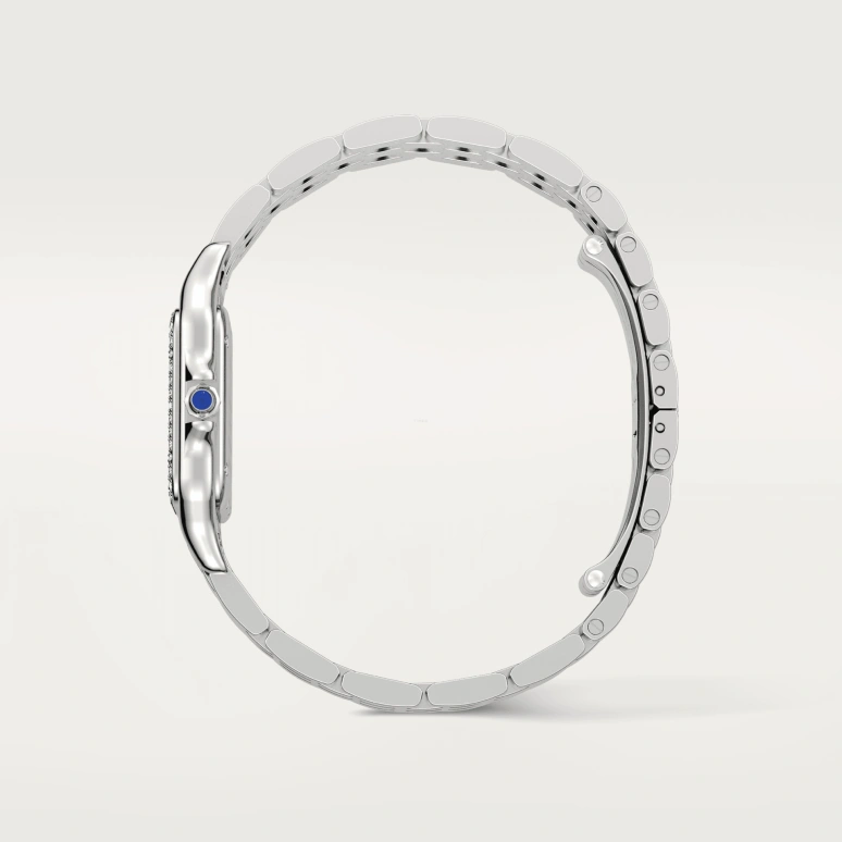 Cartier,Panthère de Cartier 29x37mm,29x37mm,Stainless Steel,Silver,Quartz,Sapphire,Crystal Glass,Square,W4PN0008