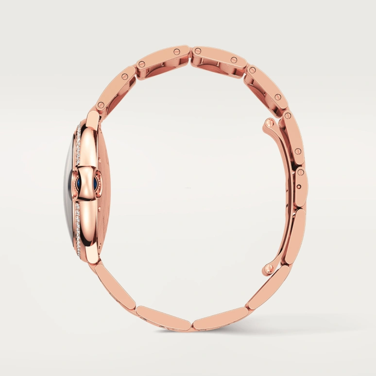 Cartier,Ballon Bleu de Cartier 36mm,36mm,Rose Gold,Silver,Automatic,Sapphire,Crystal Glass,Round,WJBB0064