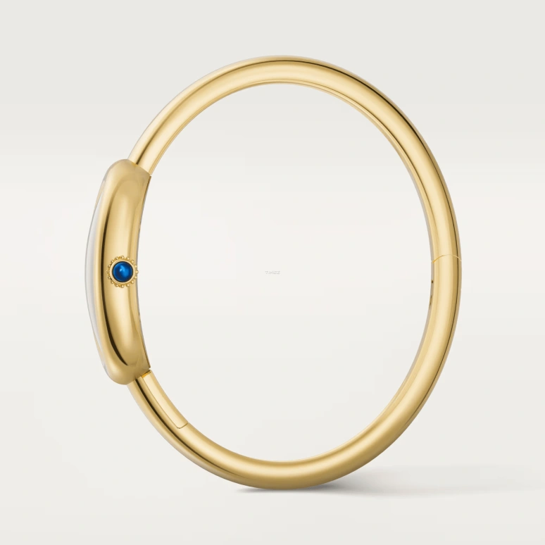 Cartier,Baignoire 31.40x23.10mm,31.40x23.10mm,Yellow Gold,Silver,Quartz,Sapphire,Crystal Glass,Oval,WGBA0025