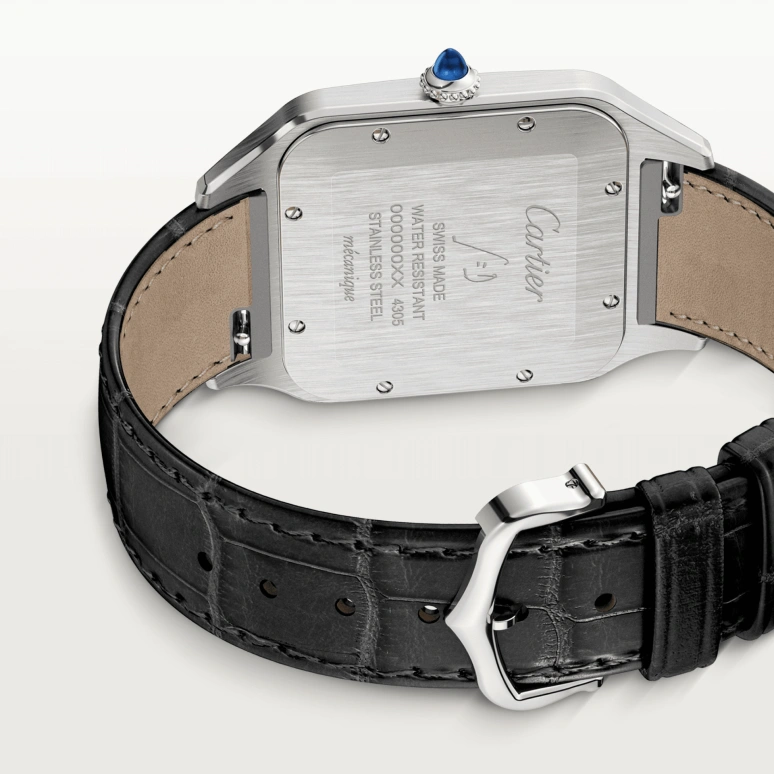 Cartier,Santos de Cartier 46.60x33.90mm,46.60x33.90mm,Stainless Steel,Rose Gold,Silver,Handwound,36hours,In-house Caliber,W2SA0017