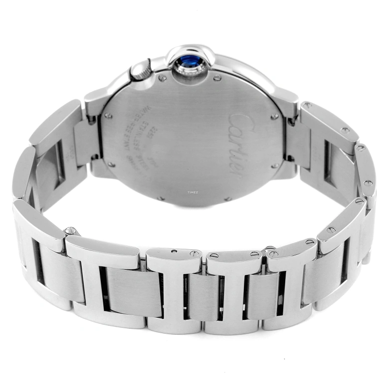 Cartier,Ballon Bleu de Cartier 38.50mm,38.50mm,Stainless Steel,Silver,Grey,Quartz,Day,Dule Time,W6920011