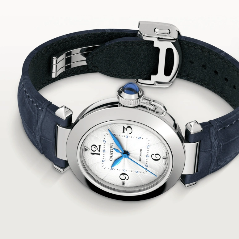 Cartier,Pasha de Cartier 35mm,35mm,Stainless Steel,Silver,Automatic,42hours,In-house Caliber,WSPA0012
