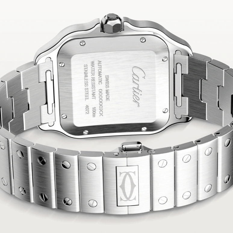 Cartier,Santos de Cartier 39.80x47.50mm,39.80x47.50mm,Stainless Steel,Grey,Automatic,Day,42hours,WSSA0037