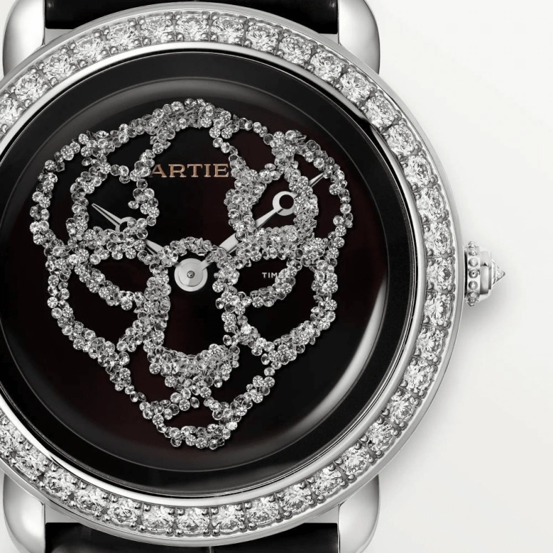 Cartier,Panthère Jewelry Watches 37mm,37mm,White Gold,Black,Handwound,36hours,In-house Caliber,HPI01430