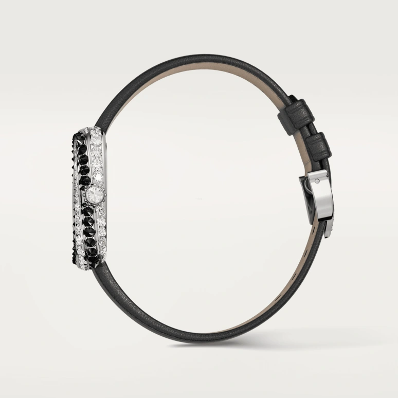 Cartier,Coussin de Cartier 30.40x31.10mm,30.40x31.10mm,White Gold,Silver,Quartz,Sapphire,Crystal Glass,Square,WJCS0007