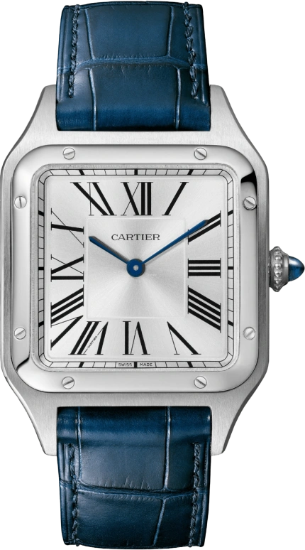 Cartier,Santos de Cartier 43.50x31.40mm,43.50x31.40mm,Stainless Steel,Silver,Quartz,Sapphire,Crystal Glass,Square,WSSA0022