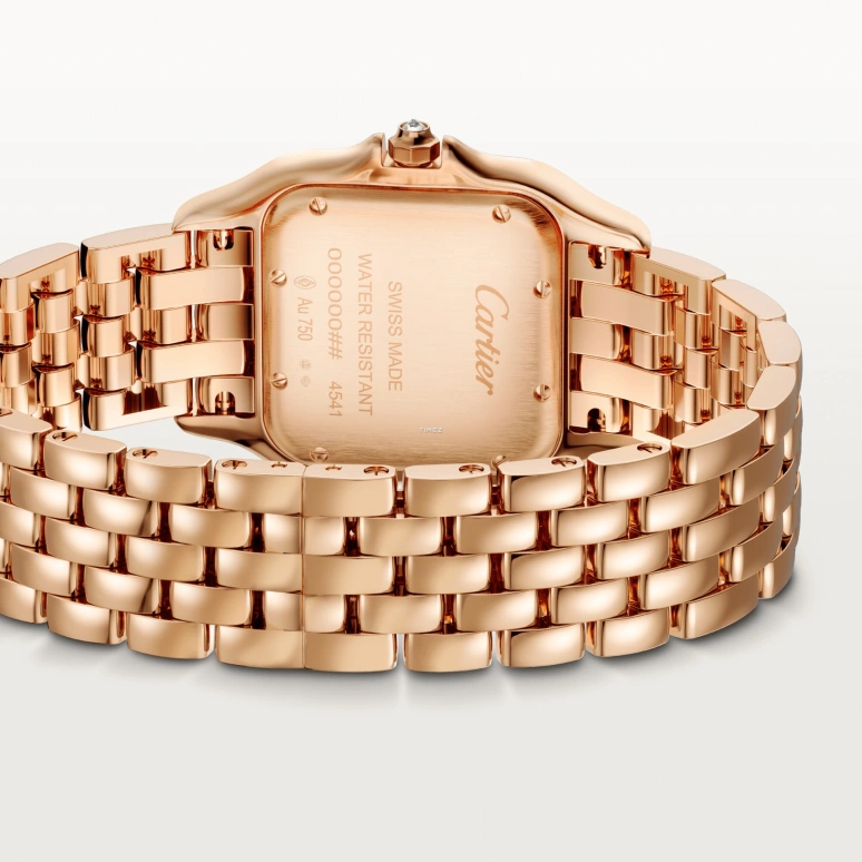 Cartier,Panthère de Cartier 36.50x26.70mm,36.50x26.70mm,Rose Gold,Silver,Quartz,Sapphire,Crystal Glass,Square,WJPN0041