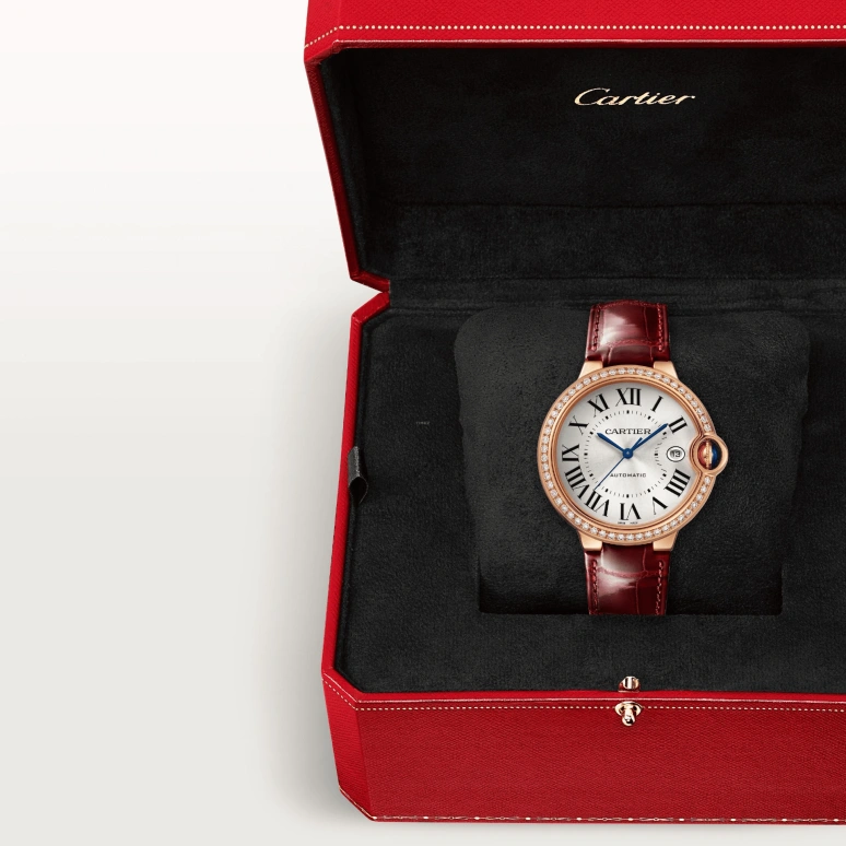 Cartier,Ballon Bleu de Cartier 40mm,40mm,Rose Gold,Silver,Automatic,Day,42hours,WJBB0056